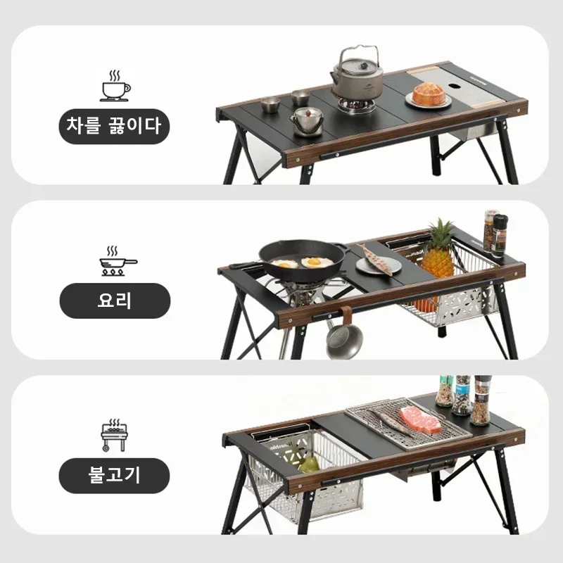 Naturehike Кемпинг IGT Стол Открытый Портативный Складной Табор Барбекю Гриль Пикник