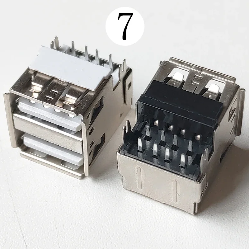 

Двойной USB 2.0 разъем 90 градусов, белый, черный