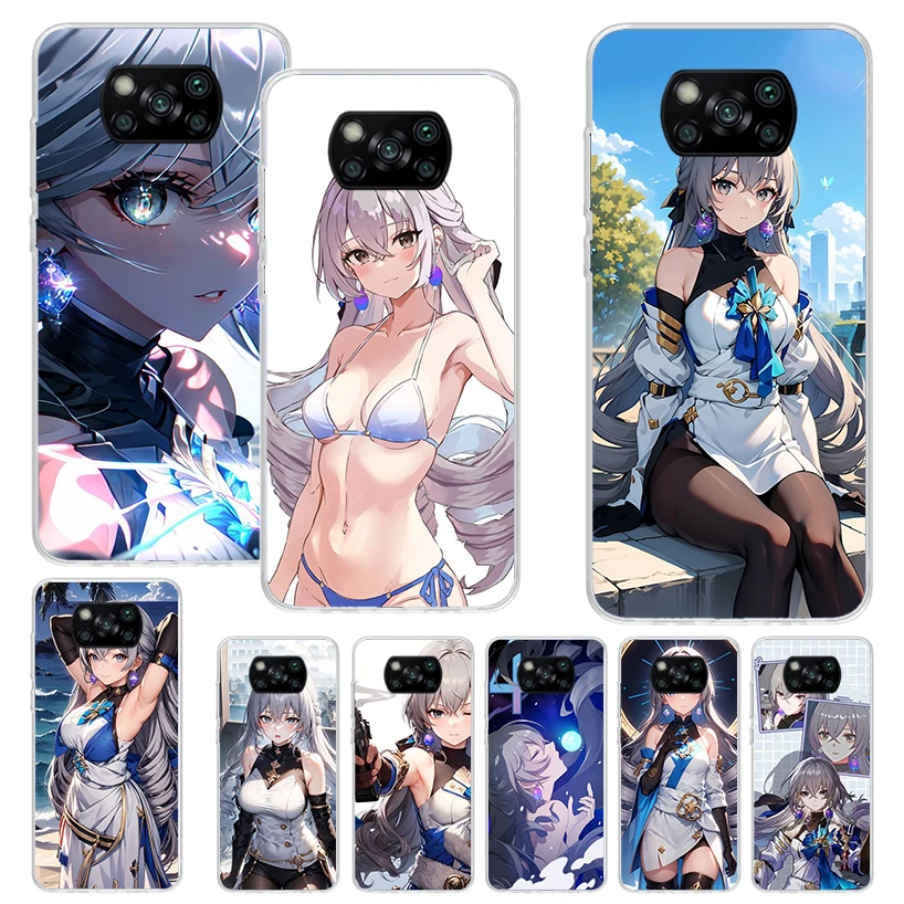 Чехол для телефона Honkai Star Rail Bronya Rand Xiaomi Poco X3 Nfc X5 X6 Pro M5S M4 M3 F5 F4 F3 F2 F1 X4 GT мягкий