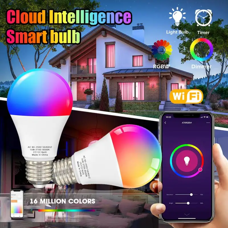 

Wifi Alexa Rgbcw Smart Light Bulb Work With Alexa/google Home Smart Bulb Smart Life Decoration Tuya Google Assistant