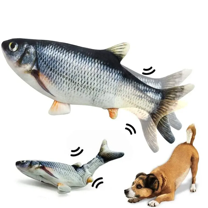 

Cat Dog Toy Fish USB Charging Electric Floppy Simulation Fish Interactive Training Teeth Grinding Pet Chew Toys
