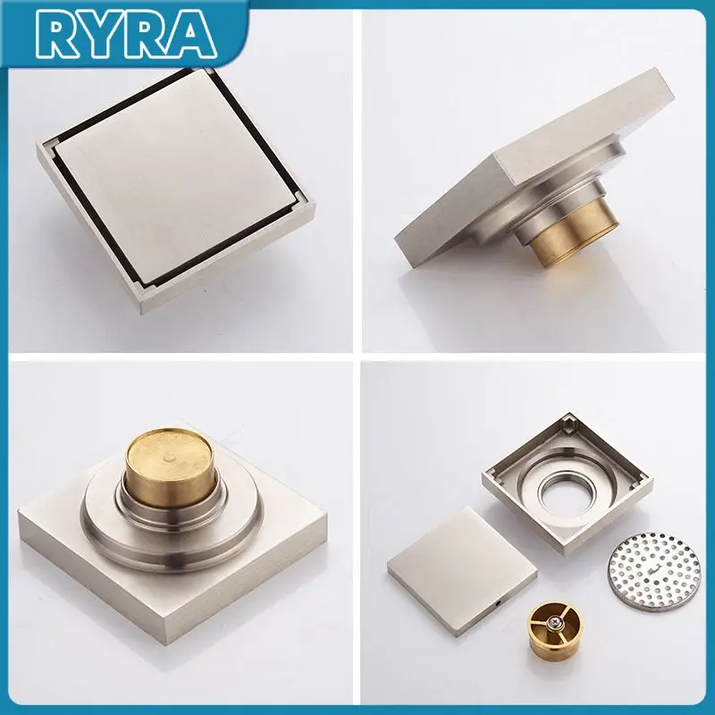 

Высококачественный квадратный напольный дренаж для ванной комнаты из твердой нержавеющей стали