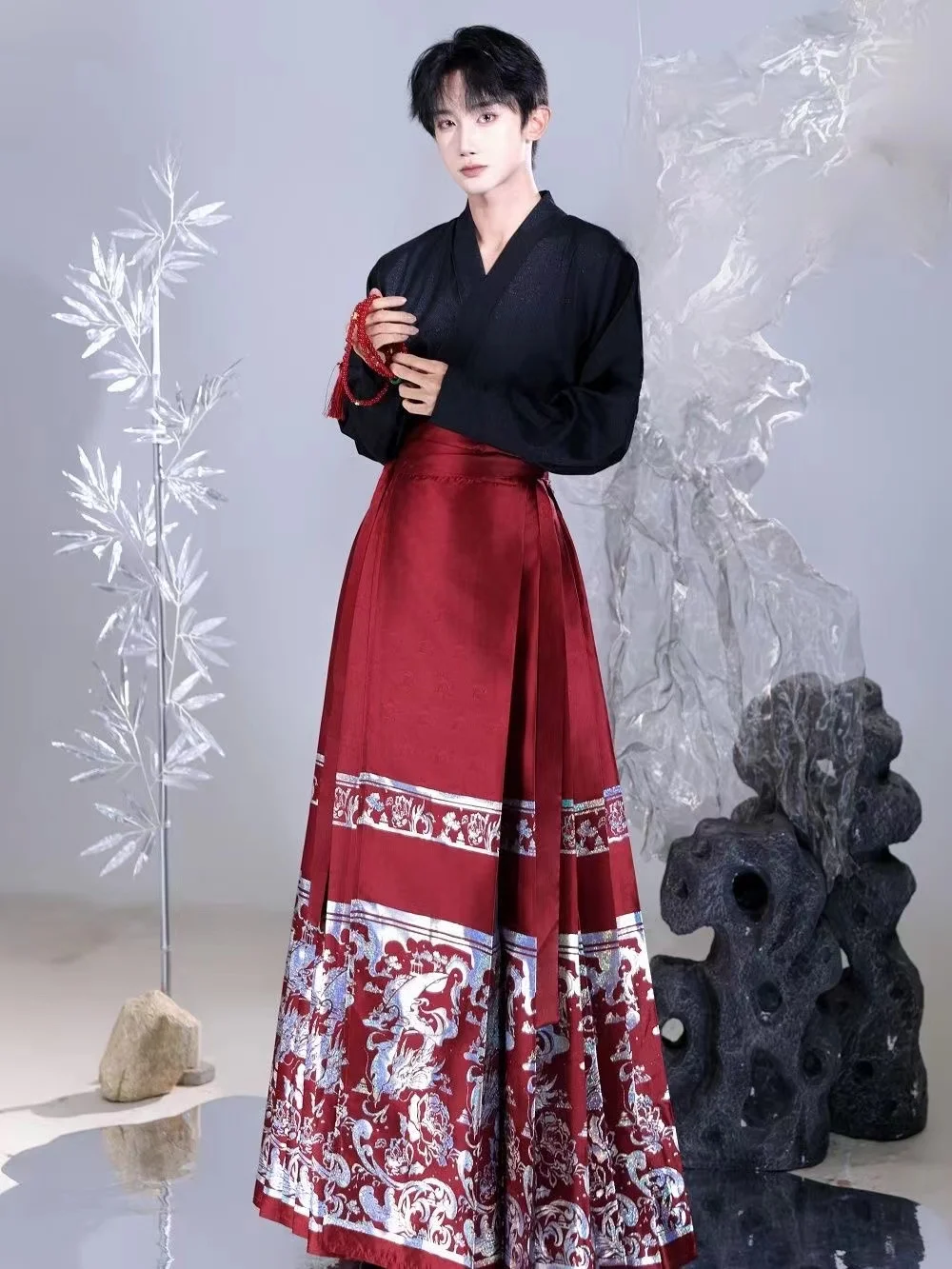 Новинка платье ханьфу в китайском стиле для мужчин и женщин плетеная Золотая