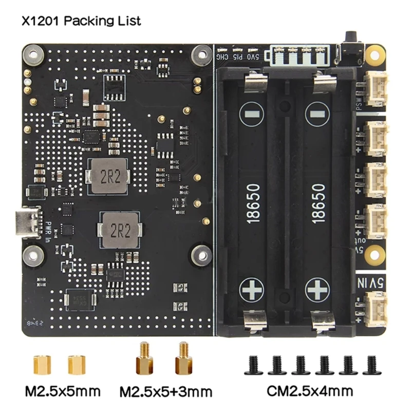 X1201 Плата расширения резервного питания ИБП для RPi 5 Essential