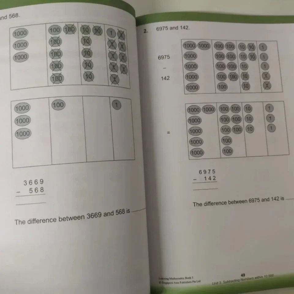 3 книги SAP Learning Math N K1 K2 Сингапур Математика Детский сад Обучающая серия Английская