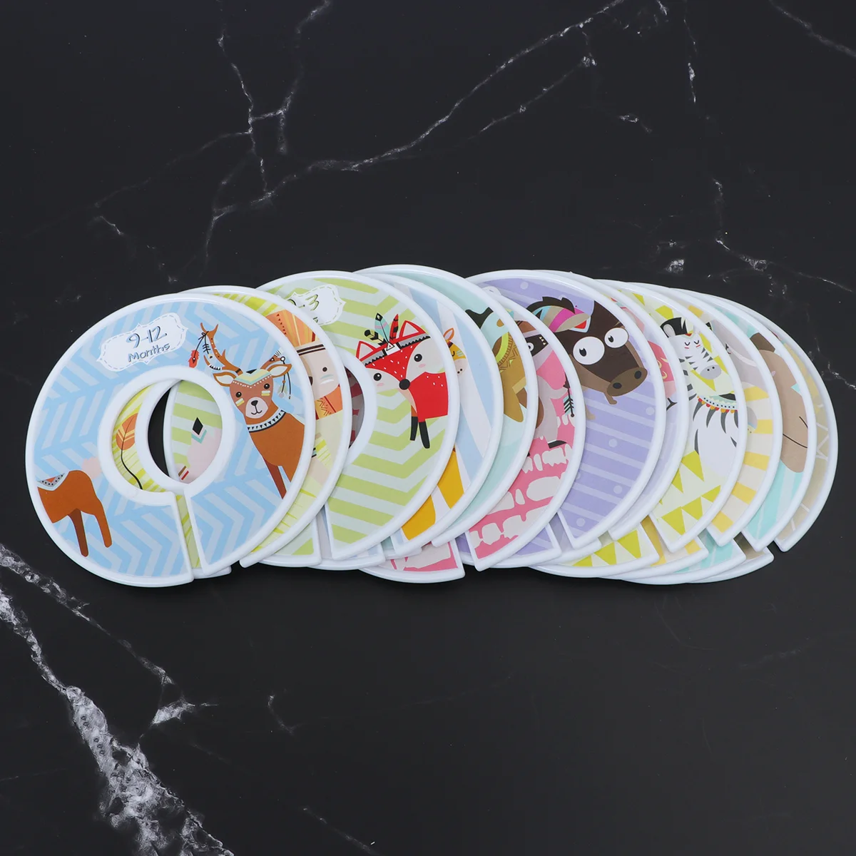 

12 Pcs Baby Clothes Age Dividers Ring Infant Closet Dividers Baby Nursery Closet Organizer Baby Girl