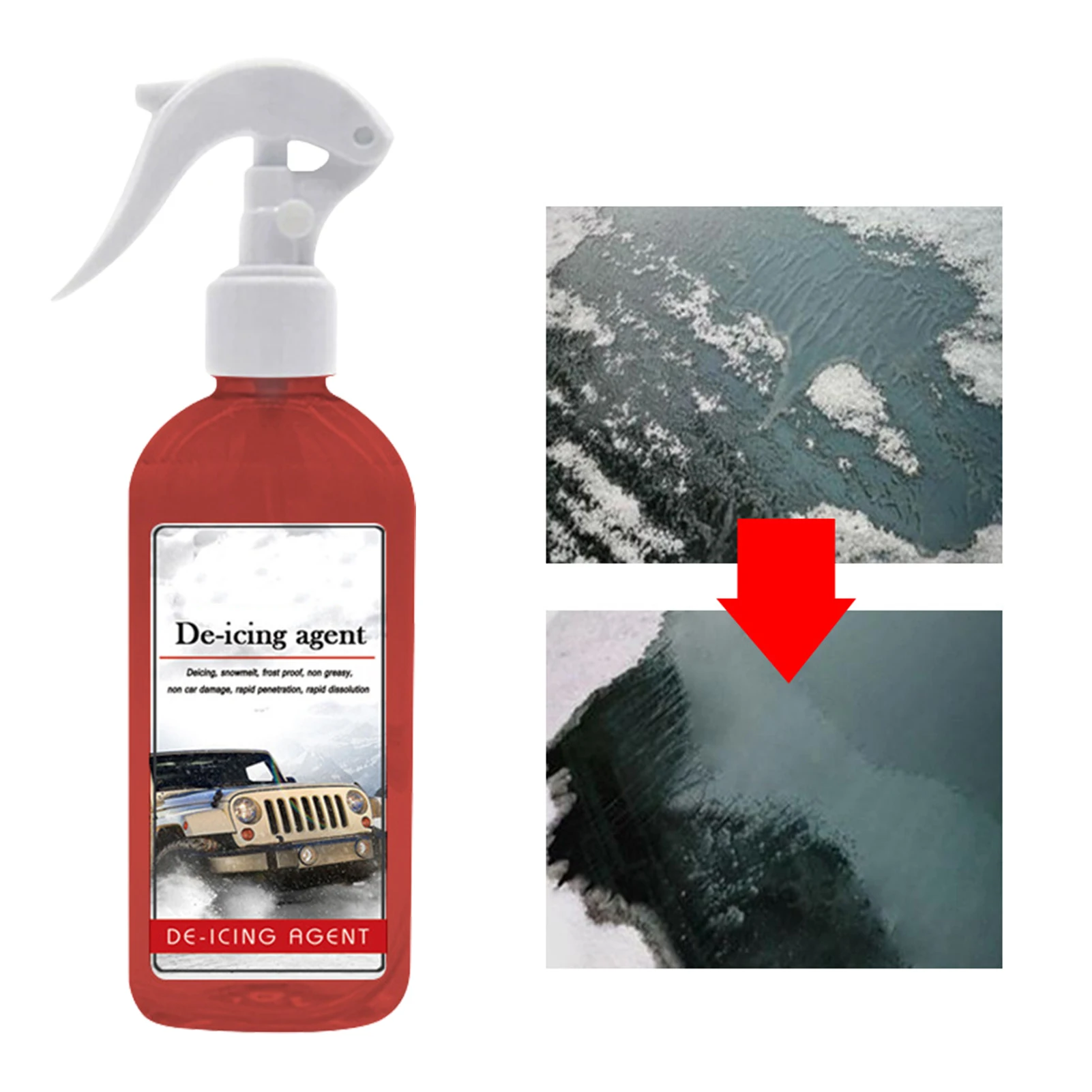 

100ml Car Windshield Deicing Agent Auto Windscreen Window Anti-Freeze Deicer Snow Ice Remover Glass Defrosting Spray For Winter
