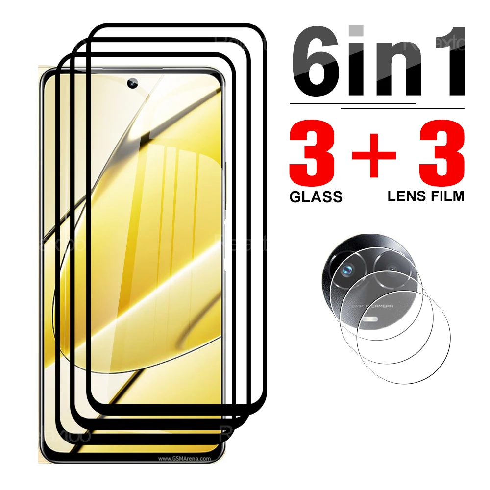 

Защитная пленка для экрана с полным покрытием 6 в 1 для фотоаппарата Realme 11 5G 6,72 дюйма, защитная пленка для фотоаппарата Realme 11 5G me11, закаленное стекло