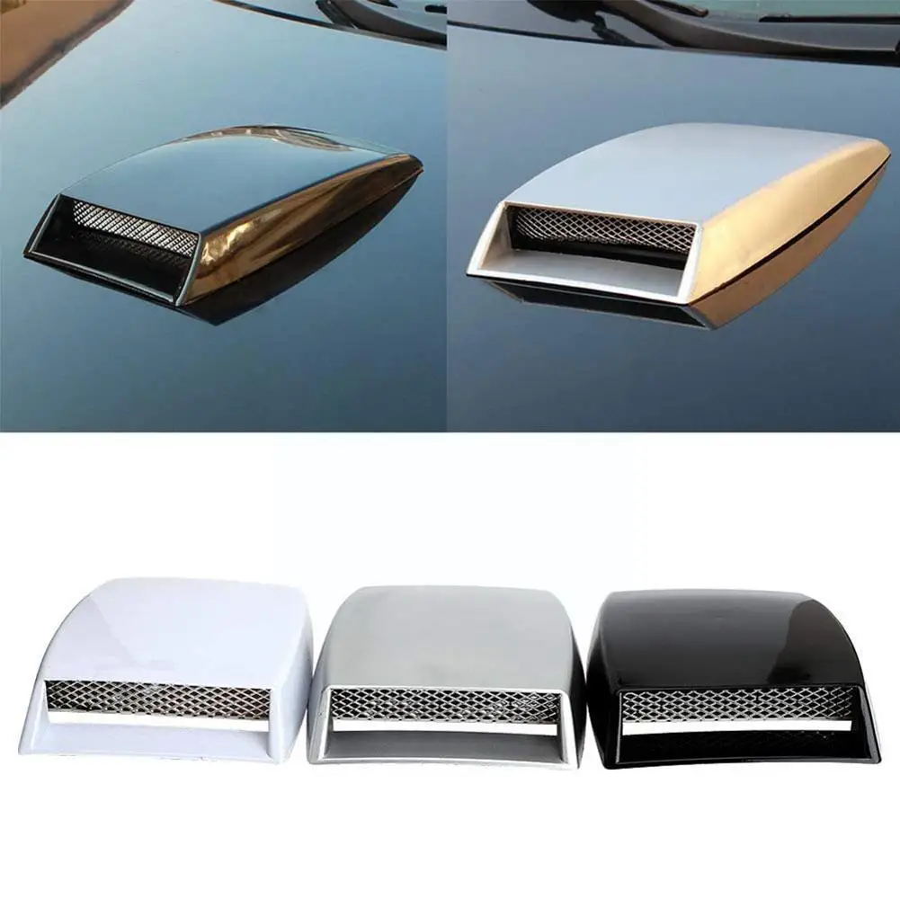 

Deluxe 2021 Universal 3d Decorative Flow Scoop Bonnet Vent Intake Hood Simulation Air Accessories For Auto Sedans Suv