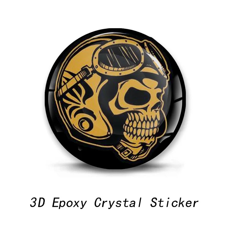 3D стерео купол эпоксидная наклейка ужасов автомобиля ETRO череп ПВХ автомобиль мотоцикл гоночный шлем чехол на тележке телефон ноутбук фортепиано виниловая наклейка
