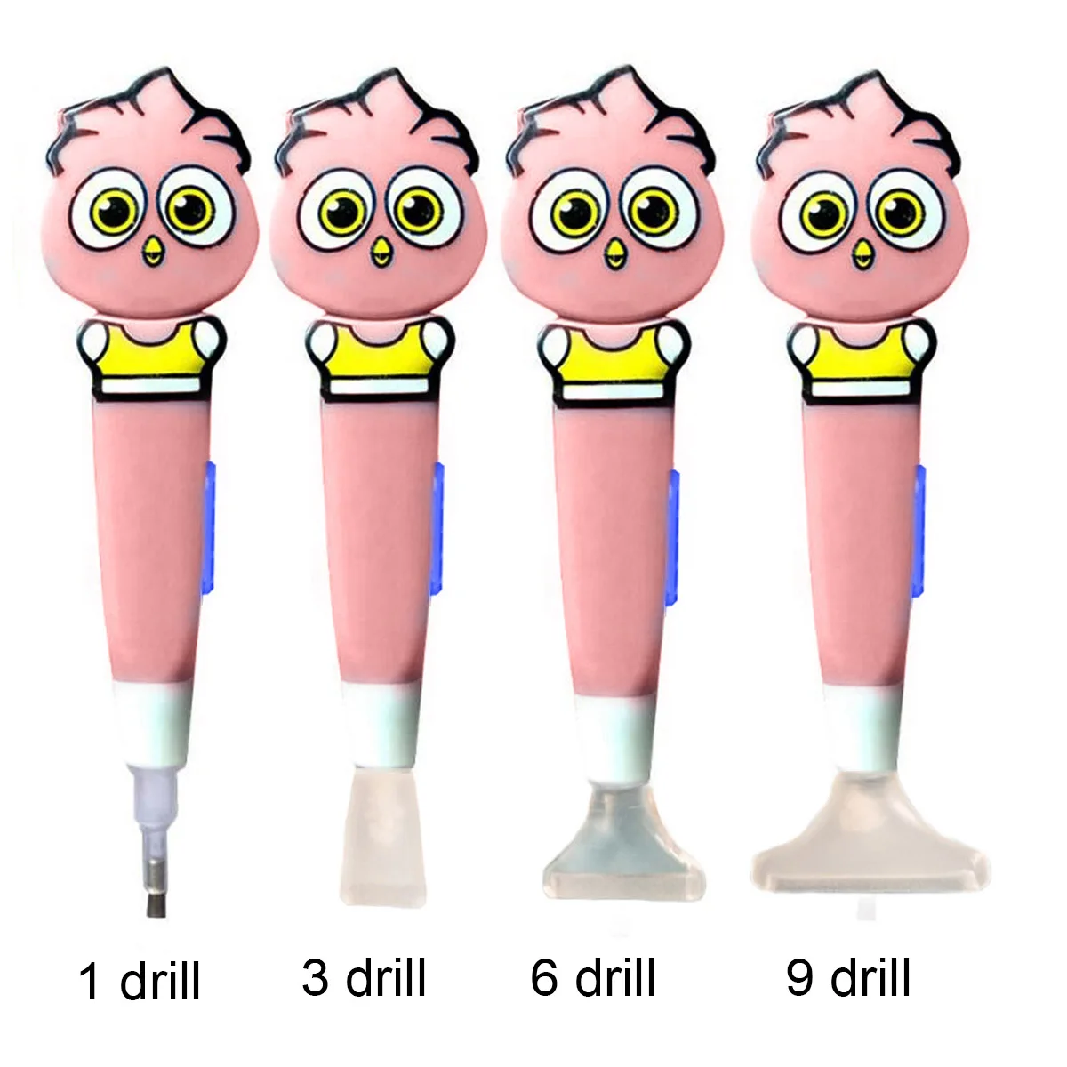 

Glowing Cartoon Drill Pen DIY Diamonds Painting Diamond Painting Cross Stitch (Owl)Pink