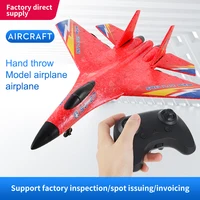 Rc Airplane Remote Control Plane SU-27 2.4G Radio Control Glider RC Fighter with LED Lights Foam Airplane Toy for Children Boys