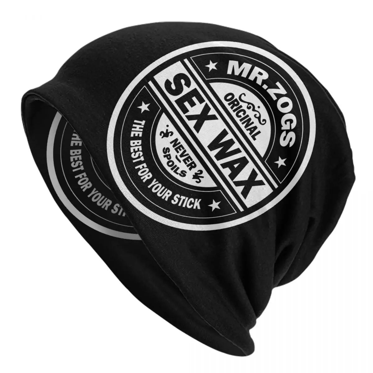 Фото Mr Zogs Surfing Sex Wax Skullies Шапки Шапки Мужчины Женщины Унисекс Открытый Зимняя Теплая Вязаная Шапка Для Взрослых Серфинг Серфинг Подарочные Шапки Капот №1