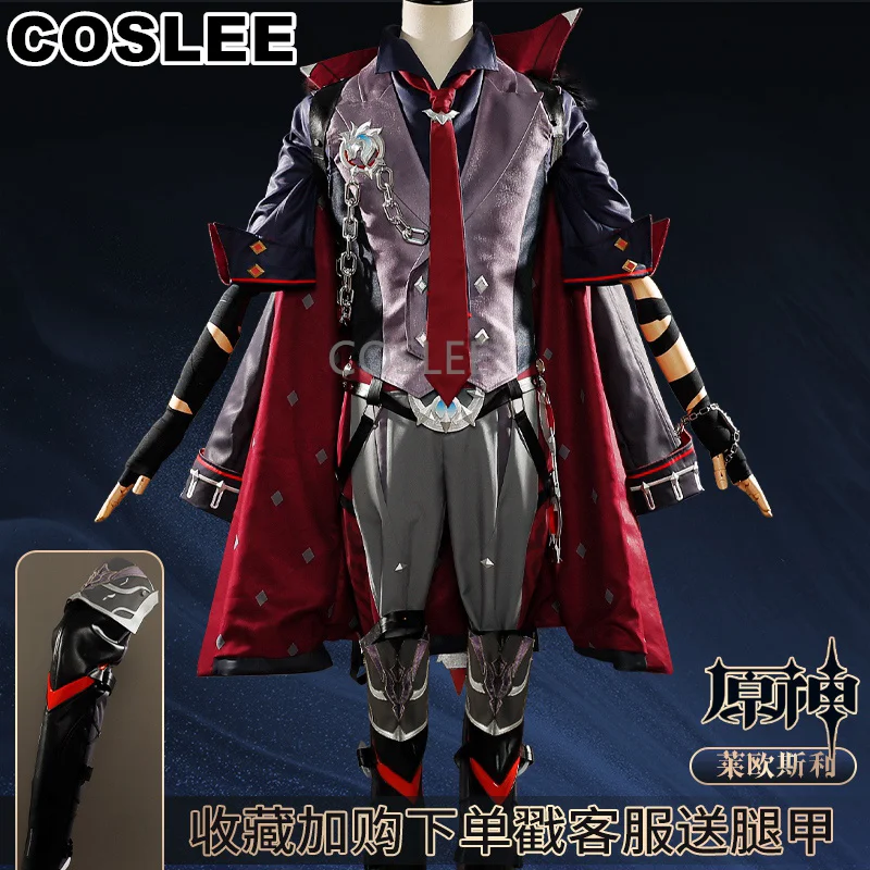 

COSLEE Genshin Impact Wriothesley Cosplay Costume Game Suit Handsome Uniform Halloween Party Outfit Men S-XXL New