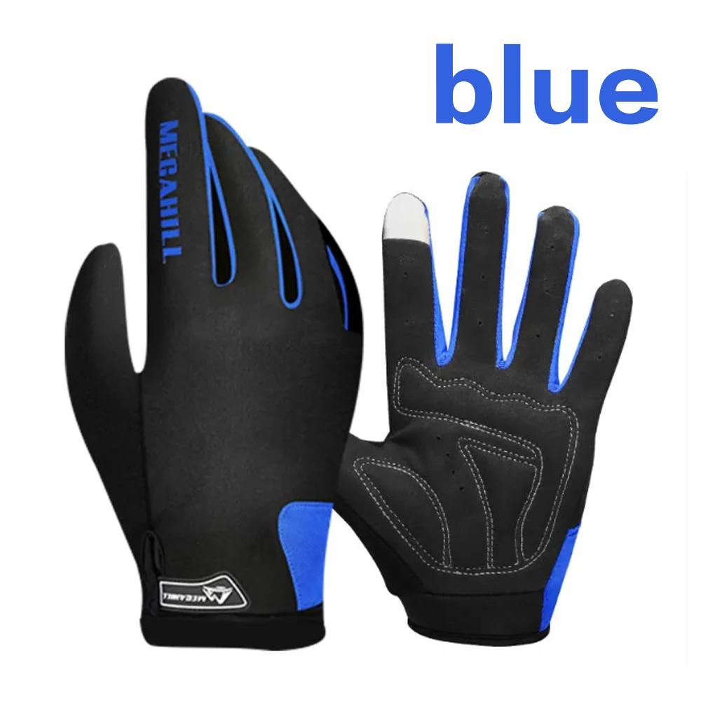 Cycling gloves men and women in spring, autumn and summer, motorcycle cycling road mountain bicycle full finger protection shock