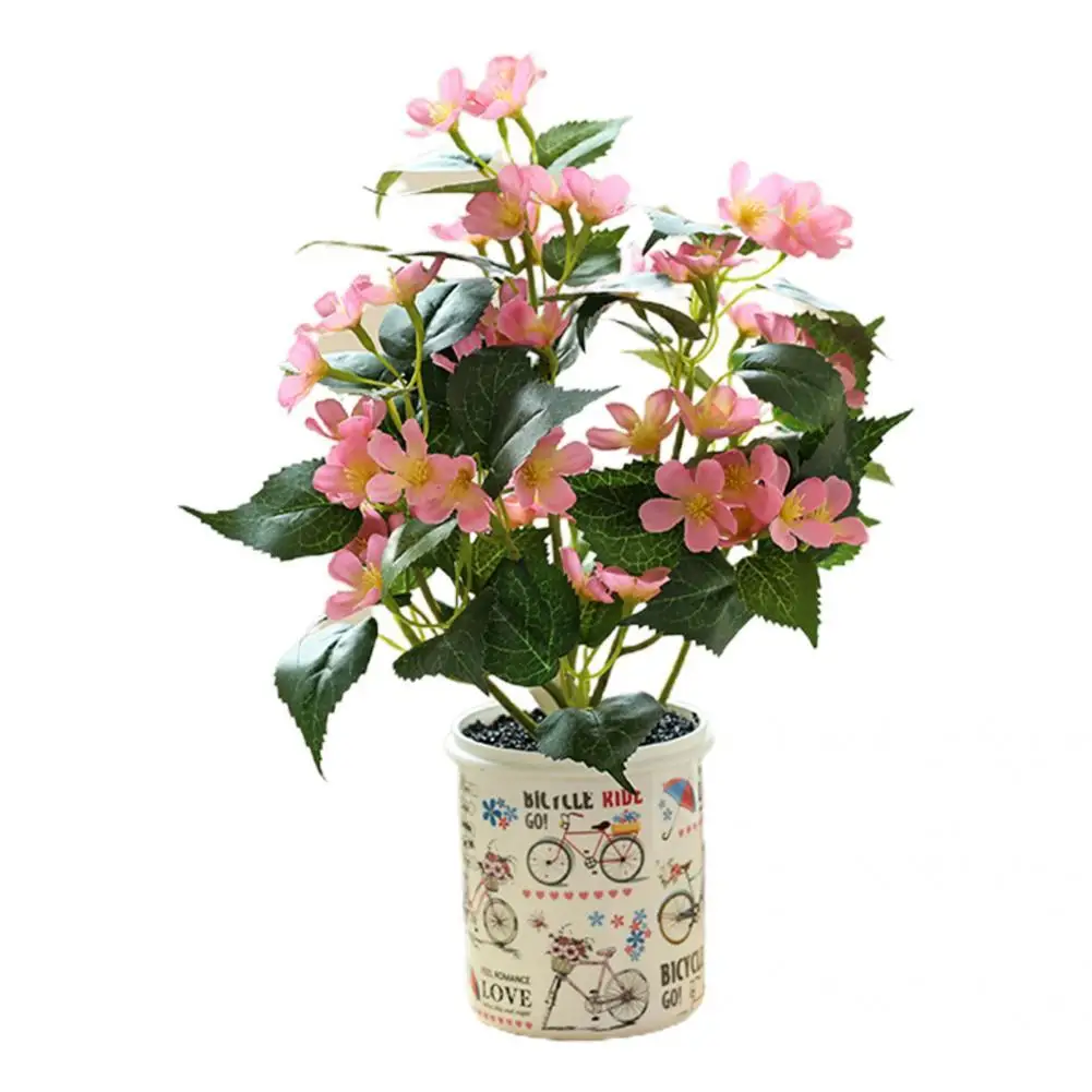 

Attractive Lightweight Faux Silk Flower Elegant Handmade Simulation Bonsai Fake Potted Plant Artificial Bonsai