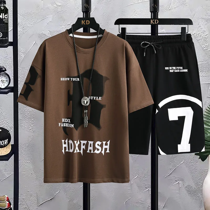 New Summer Casual Sports Suit Women's T Shirt + Pants Two Piece Set Women's High Quality Breathable Tracksuit Moletom Masculino