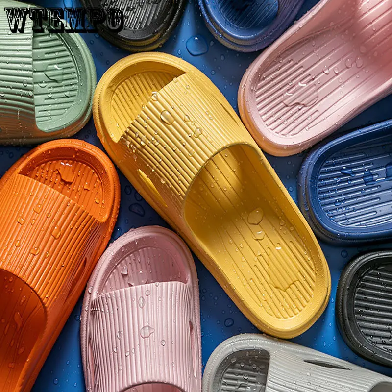 Summer Slippers Bathroom Platform Non-Slip Flip Flops Home Beach Couples Sandals Slides Indoor Outdoor Women Shoes Wholesale