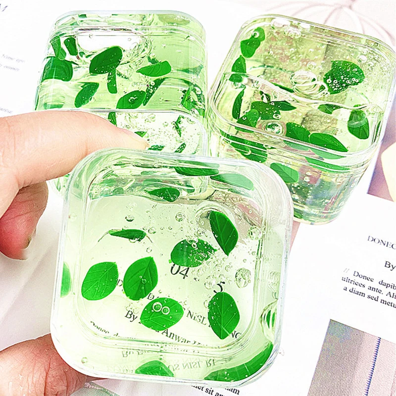 

Anti Stress Slime Clear Glue Shining Tube Beads High Transparency Slime DIY Fidget Toys Strawberry Green Tea Scented Slime Fruit