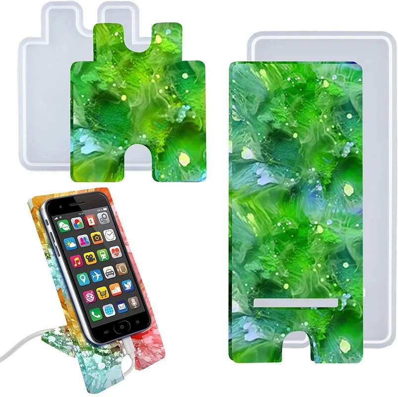 

Mobile Phone Stand Resin Mold Cell Phone Holder Silicone Epoxy Casting Moulds DIY Portable Craft Cell Phone/Tablet PC Bracket