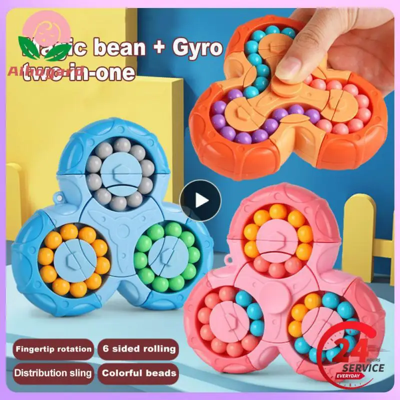 

Rotating Magical Bean Cube Fingertip Toy Children's Puzzle Creative Interactive Game Montessori Toys Spinners Stress Relief Toys
