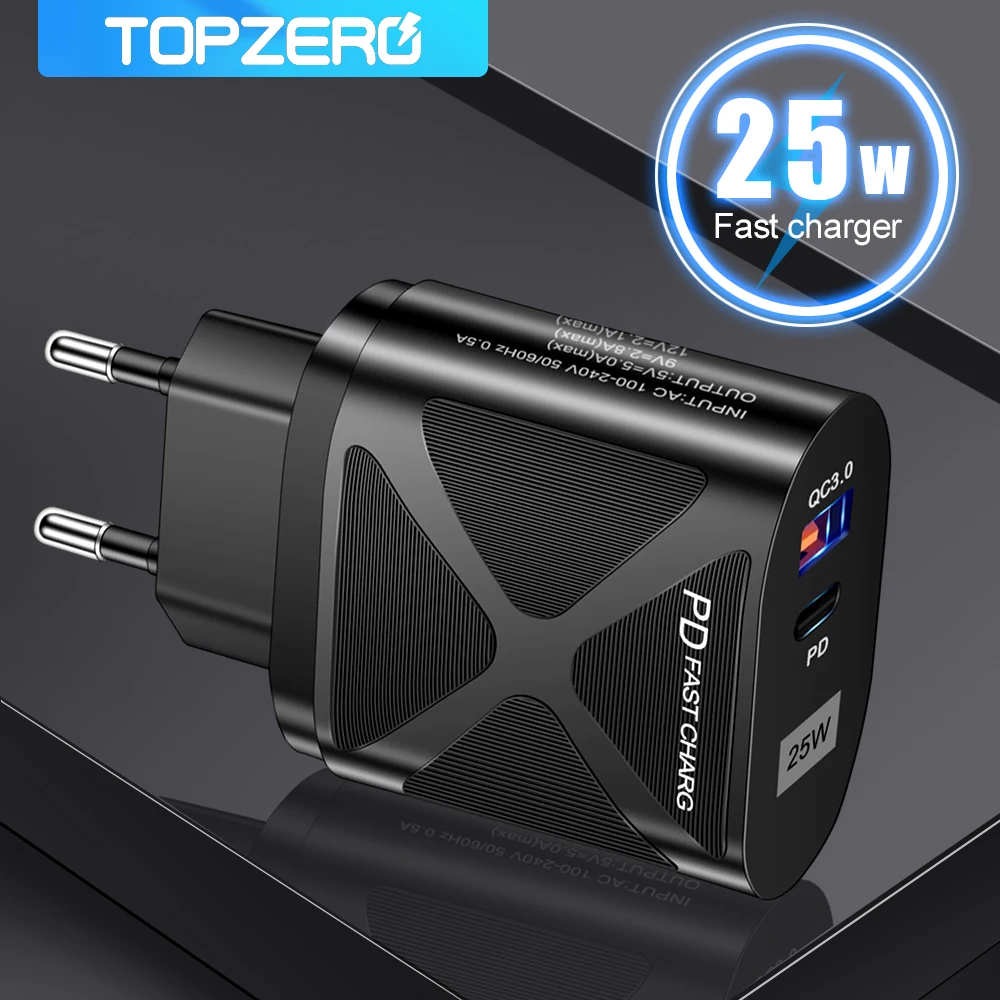 Зарядное устройство USB Type-C 25 Вт с поддержкой быстрой зарядки, 3,0 PPS