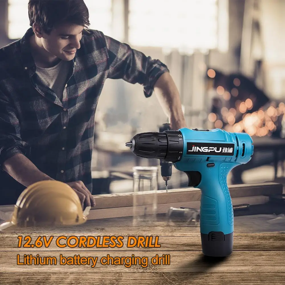 

12,6 в мини беспроводная литиевая электрическая дрель, бытовая многофункциональная зарядка ABS/отвертка из сплава Dril, домашние электроинструм...