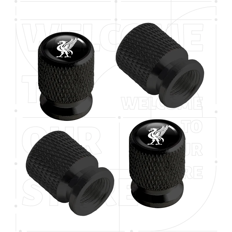 

Для Liverpool Kop LOGO Универсальный авто мотоцикл 4 шт. автомобильные колеса клапана для шин алюминиевые колпачки чехлы для штока шин Airdust водонепроницаемые