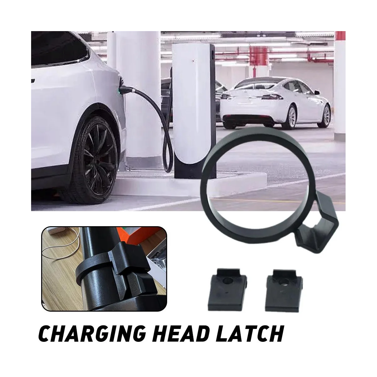 

2 Pcs Charger Lock for Tesla Model 3 Model Y 2022 2019 2021 J1772