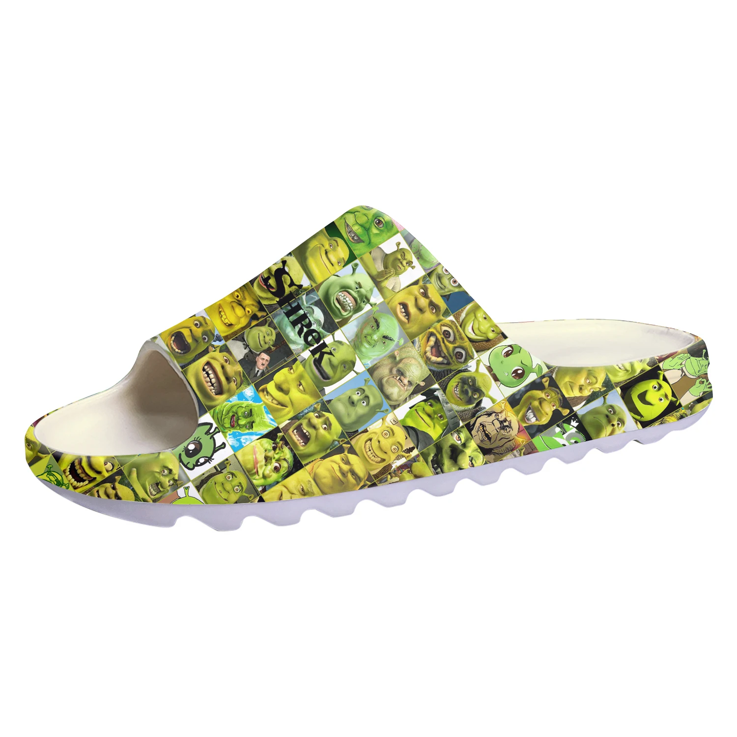 

Shrek Soft Sole Sllipers Mens Womens Teenager Home Clogs Anime Cartoon Comics Step In Water Shoes on Shit Customize Sandals