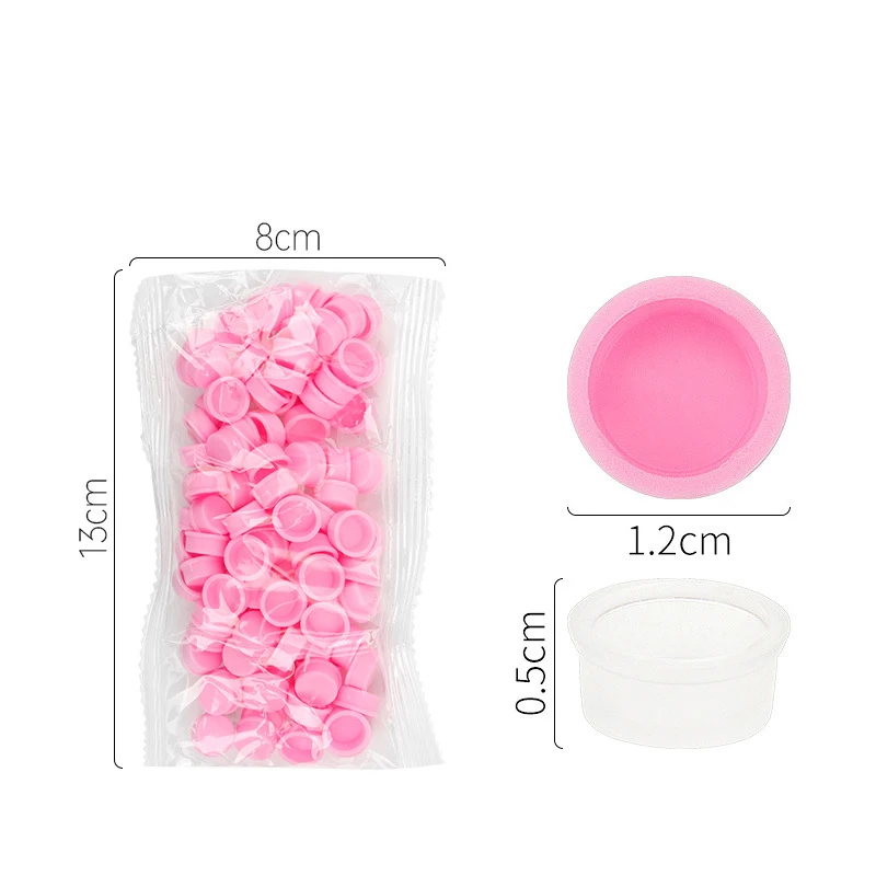 

1000Pcs Eyelash Extension Glue Ring Cups Eyelash Extension Supplies Lashes Accessories Round Disposable Eyelash Glue Holder Cup