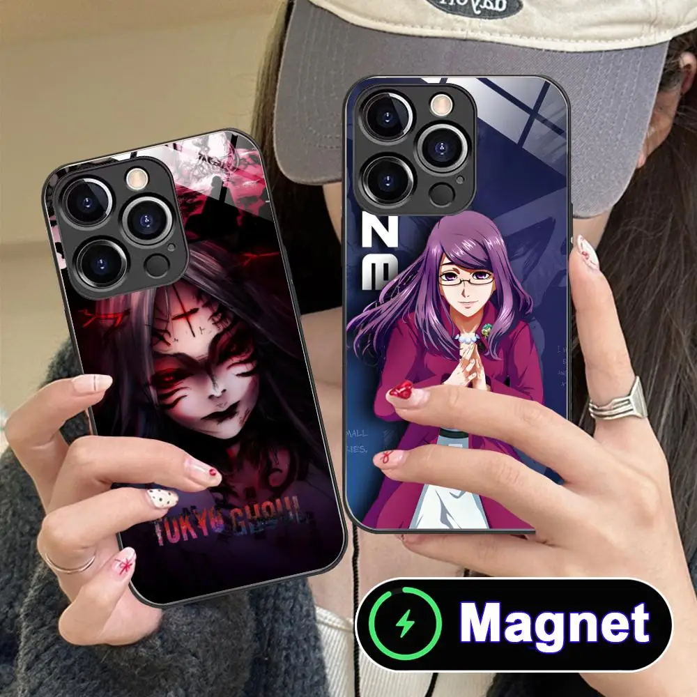 Фото Чехол для телефона Ghoul Rize для iPhone 18 17 16 15 14 13 12 11 Air Pro Max Plus Mini с магнитным стеклом. №4