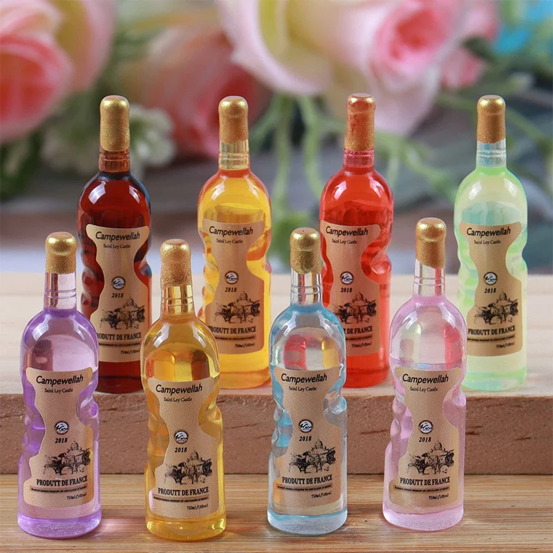 

Миниатюрная имитация мебели для кукольного домика, 10 шт., модель бутылки для вина, для напитков, аксессуары «сделай сам»