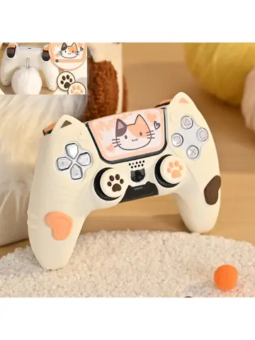 Силиконовый чехол Cute Calico Cat для Sony Dualsense 5