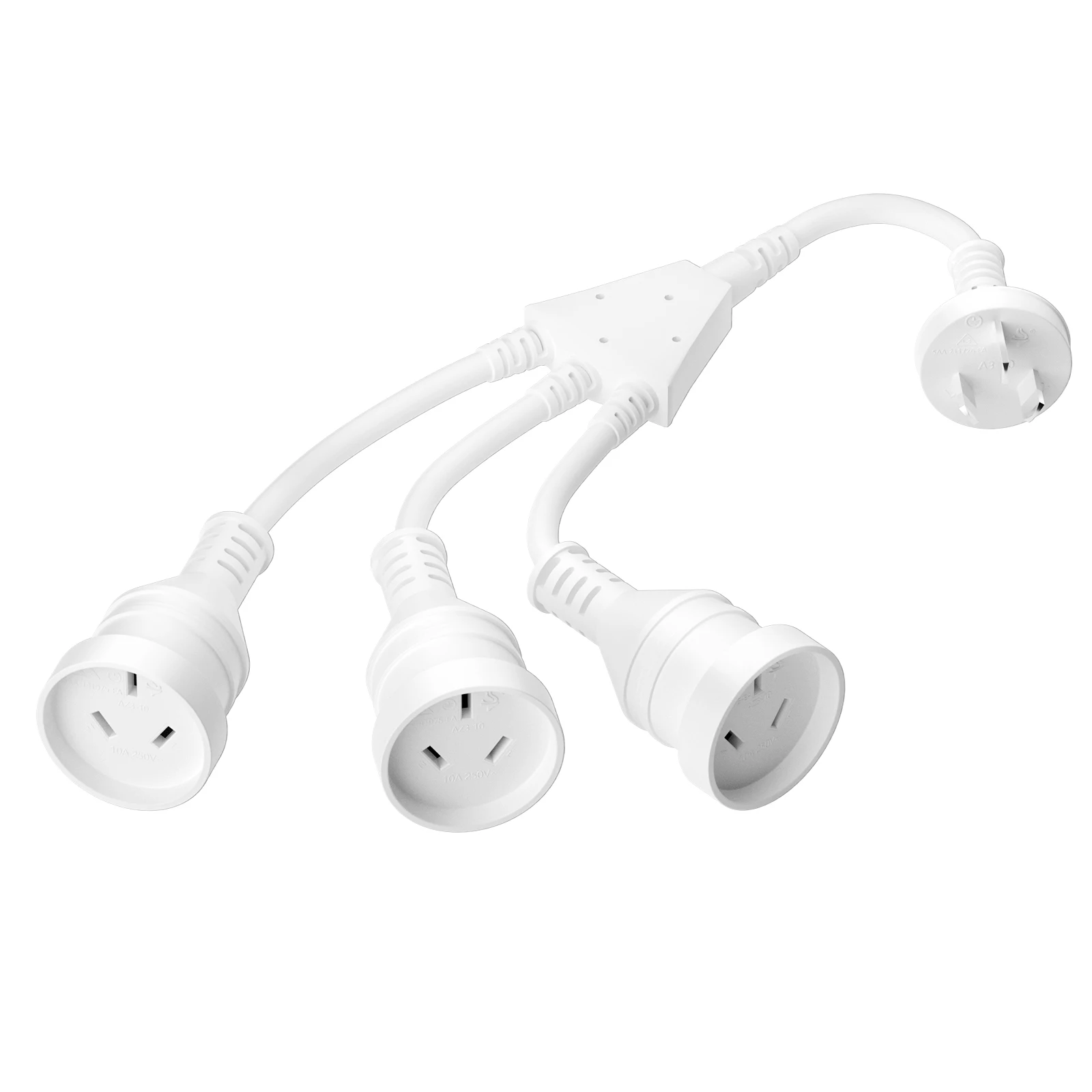 Австралийский стандарт 3-контактный удлиненный шнур питания с 2 розетками