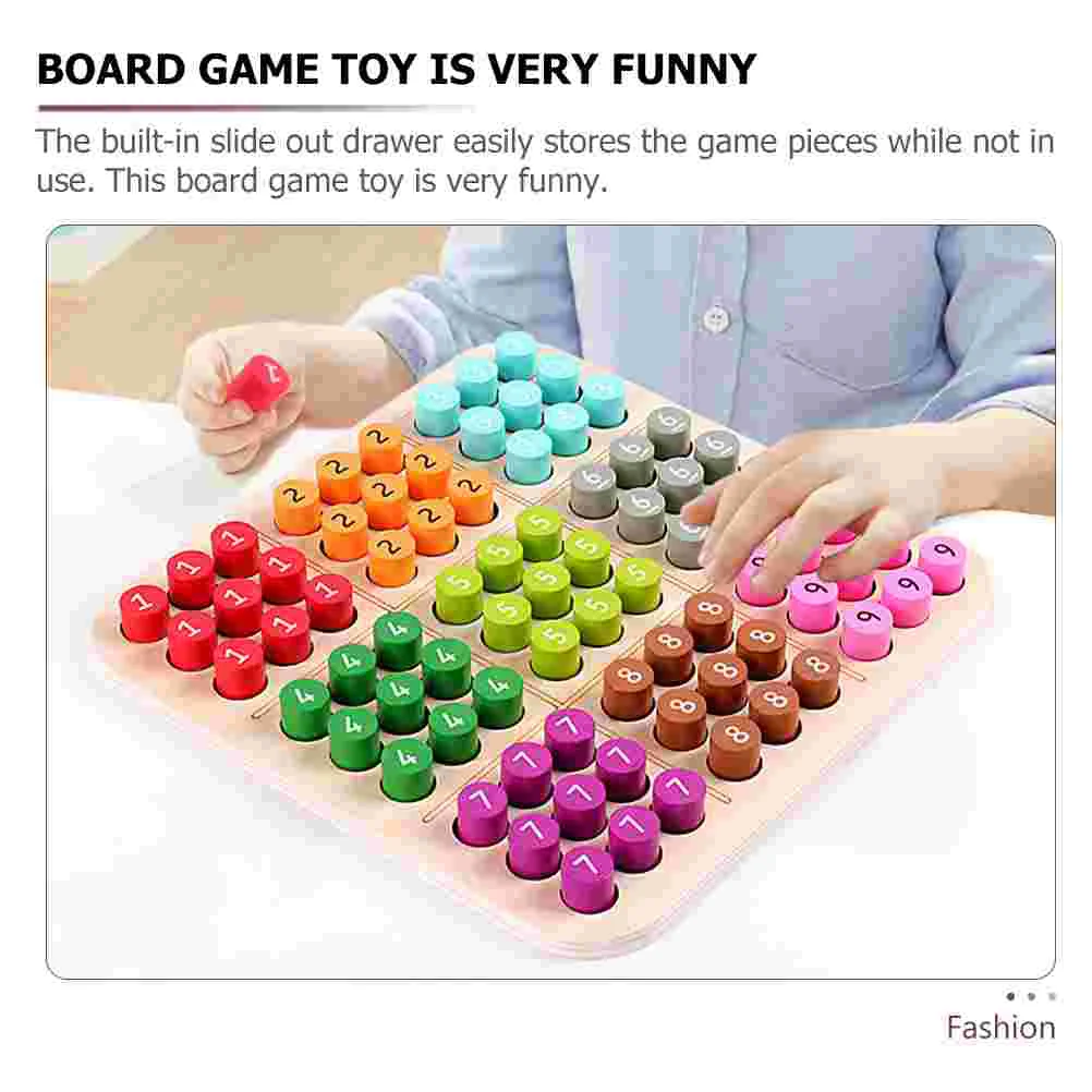 

Kids Toy Sudoku Board Game Wood Arithmetic Wooden Chess Math Ball Jigsaw Puzzles for Adults