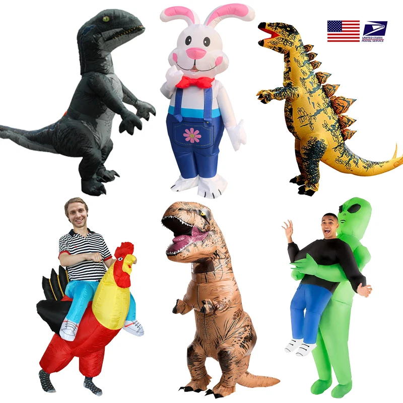 

2022 New Style Inflatable Dinosaur Costume Alien Costumes for Adult Funny Party Clothes Cosplay Dresses Shipping Free from USA