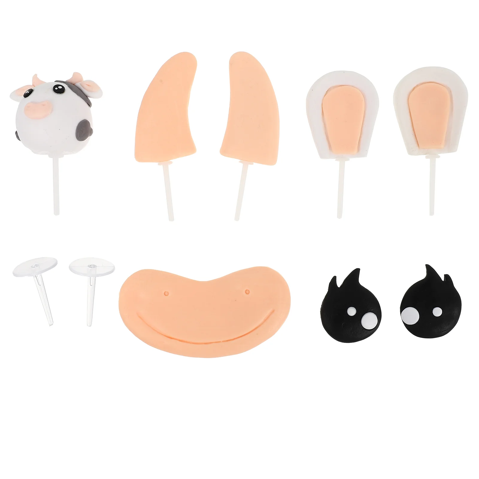 

Cow Cake Decoration Clay Kids Zoo Animal Cow Figurine Props Farm Animal Polymer Clay Clay Cake Decoration Child