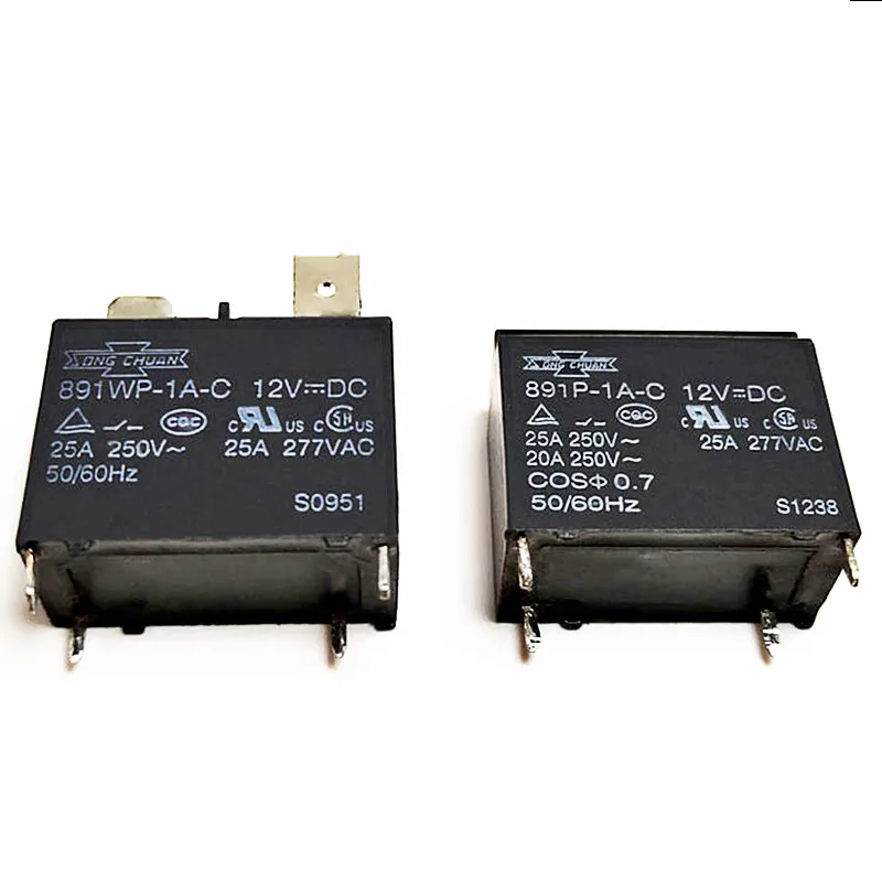 100% оригинальное новое 891P-1A-C 891P-1A-C-12VDC 891P-1A-C-DC12V 891P-1A-C-24VDC 891P-1A-C-DC24V 4-контактное 25A 12VDC 24VDC силовое реле