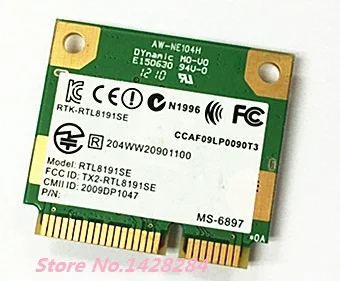 Оригинальная новая беспроводная WLAN-карта Wi-Fi для Realtek RTL8191SE Half Mini PCI-E 802,11 B/g/n Мбит/с