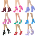 Высококачественная кукольная обувь, ботинки, разноцветные босоножки на высоком каблуке различных стилей, милая одежда сделай сам для куклы Барби, аксессуары, игрушки