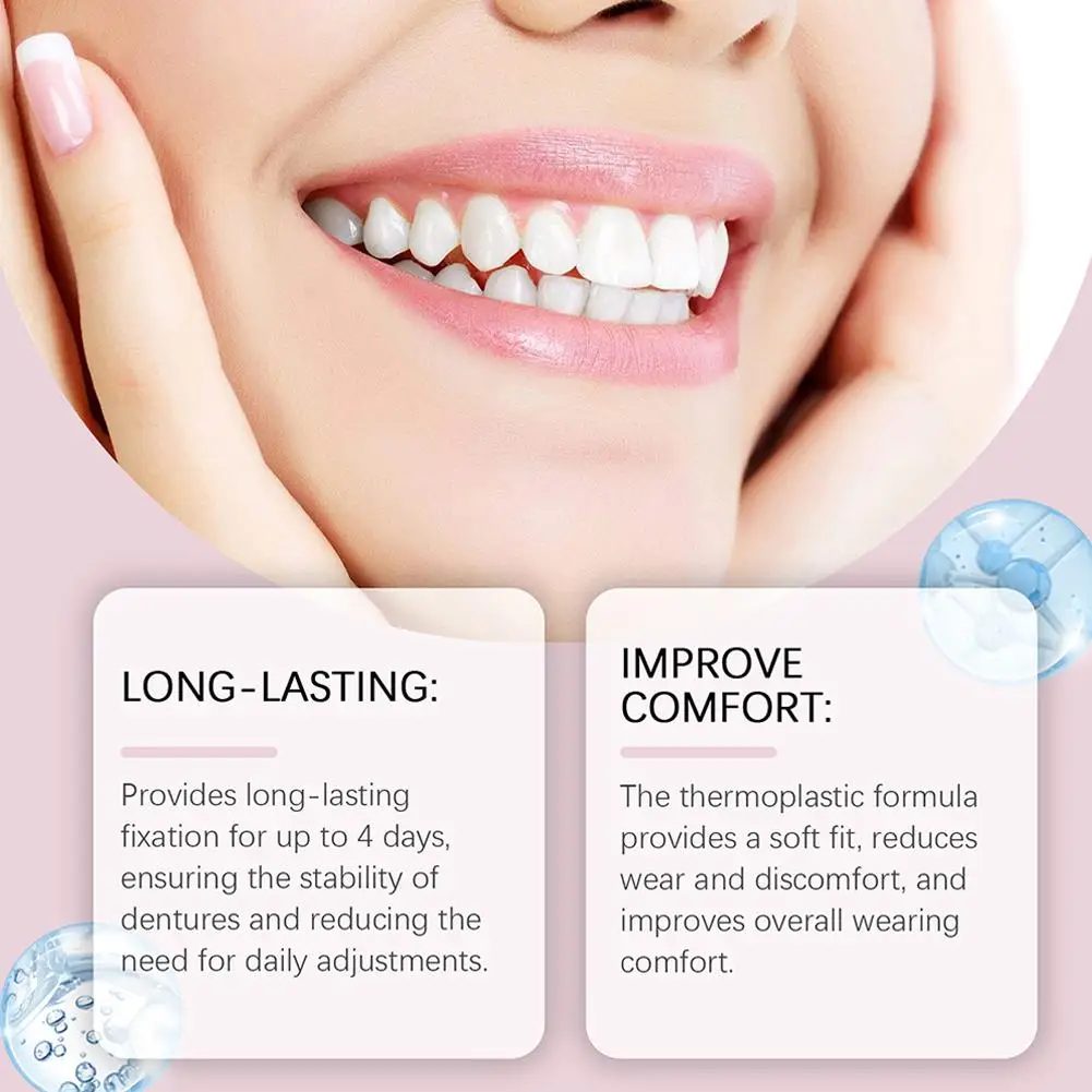 Термопластичный клей для протезов. Длительный фиксации Улучшает комфорт.