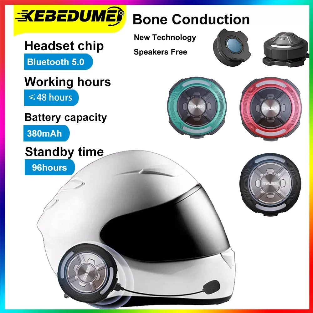 

NEW2023 Bone Conduction Motorcycle Helmet Headsets Stereo Speaker Headphones Wireless Bluetooth IP68 Waterproof Sports Earphone