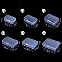 mini boxes rectangle clear plastic jewelry storage case container packaging box for earrings rings beads collecting small items
