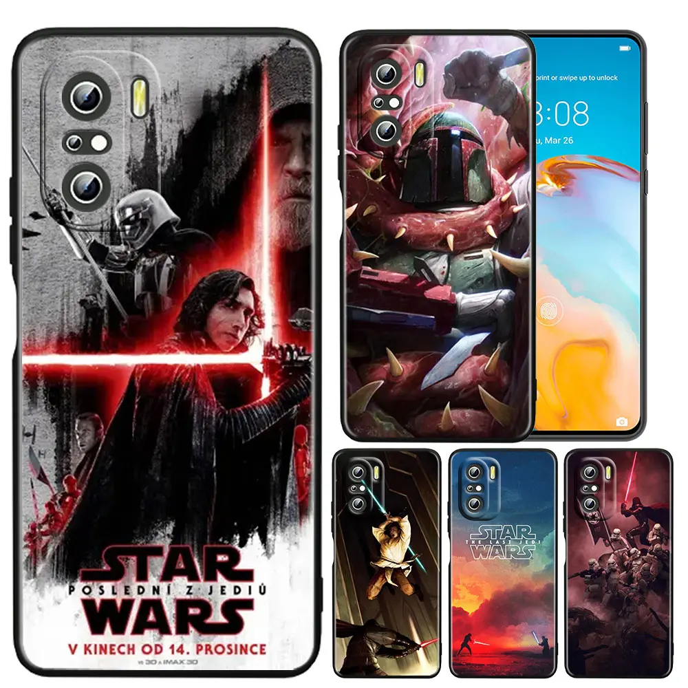 

Star Wars Cartoon Cool For Xiaomi Redmi K50 Gaming Pro 5G 10 9 9A 9C 9T 8 7 6 5 4X TPU Soft Black Phone Case Fundas Capa Cover