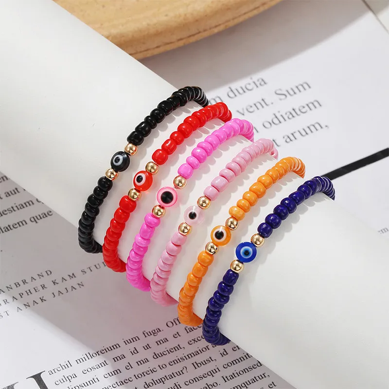 Модный браслет в стиле бохо 6 шт./компл. с бусинами и буквами оригинальный