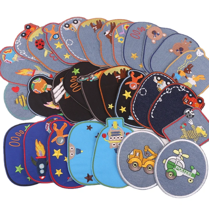 50pcs/Lot Luxury Round Embroidery Patch Planet Astronaut Animal Flower Bear Bag Clothing Decoration Accessory Craft Diy Applique