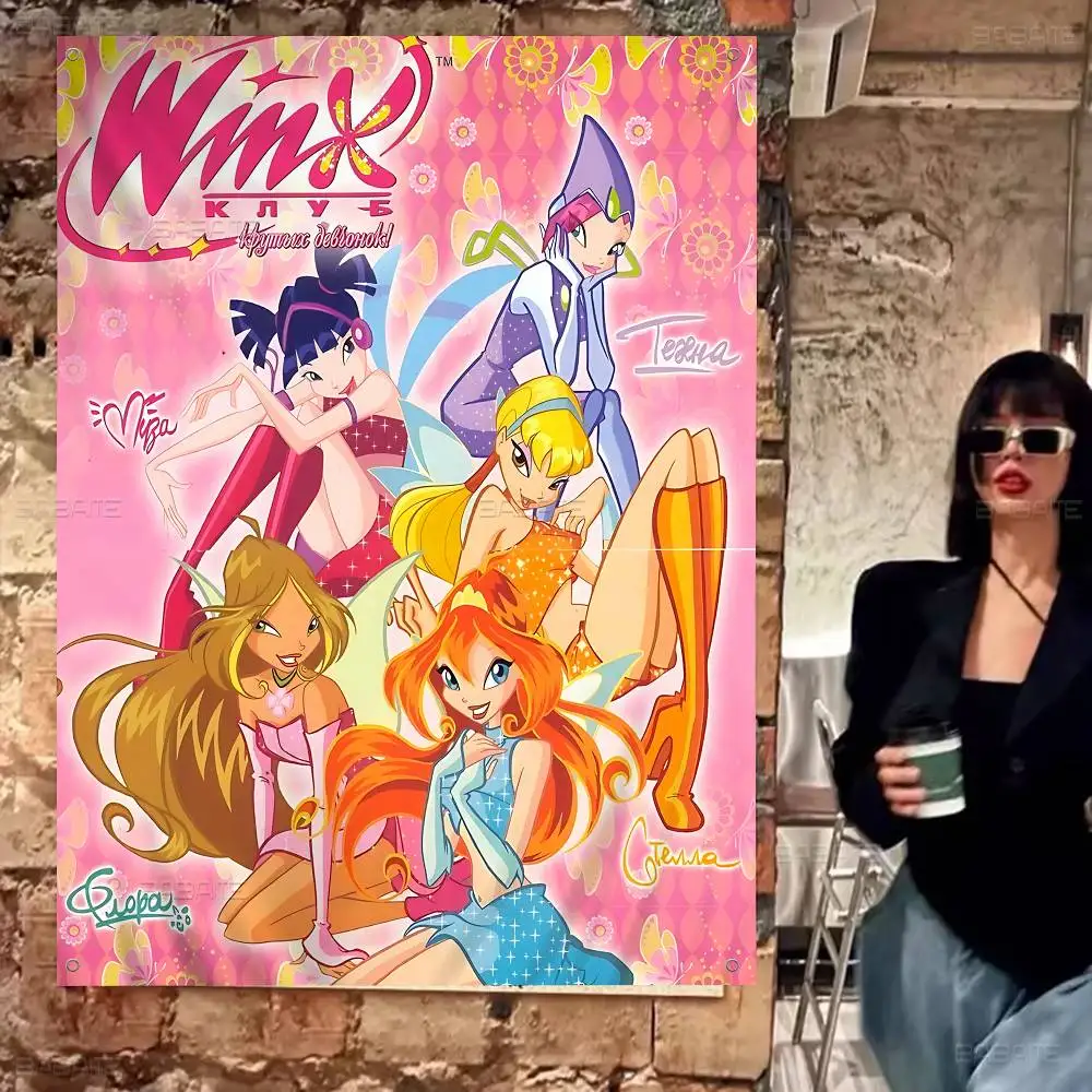 Фото Настенный баннер с ярким флагом клуба WinX, богемный декор в стиле мандала для интерьера, настенное искусство №4