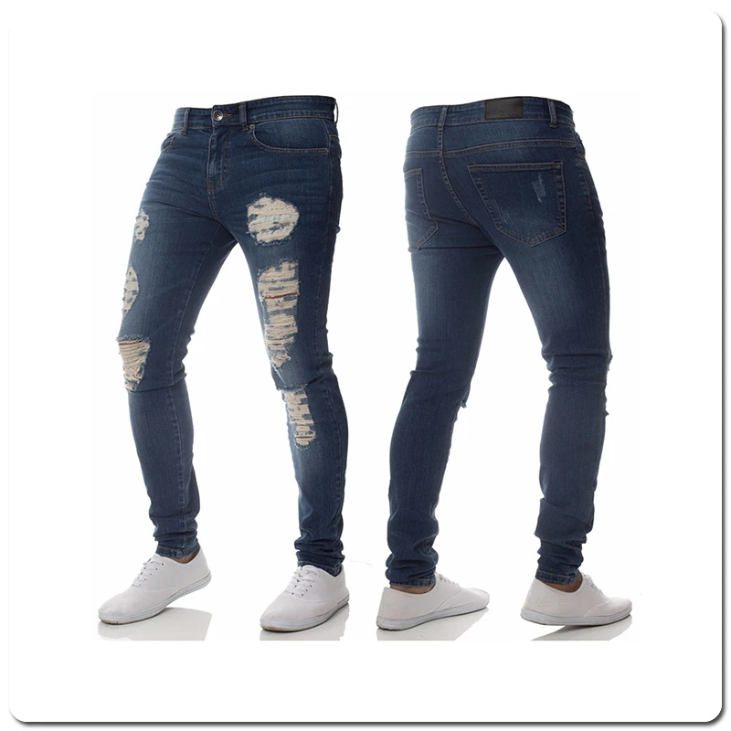 Kenntrice 2022 Men's Jeans Slim Ripped Casual Designer Stylish Style Skinny Fashion Walking Denim Pants For Man Fit Streetwear