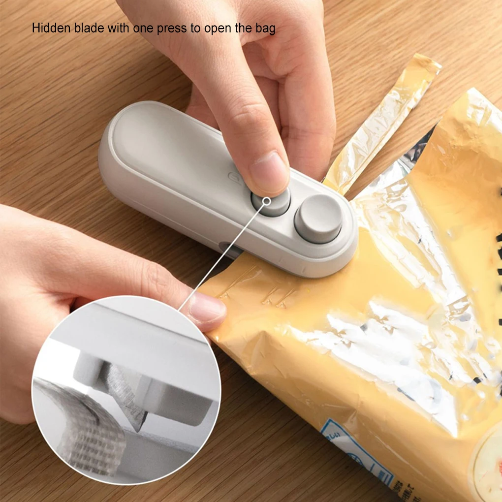 

2/3 Food Heat Sealer Charging Packaging Chip Bag Plastic Bags Sealing Tool